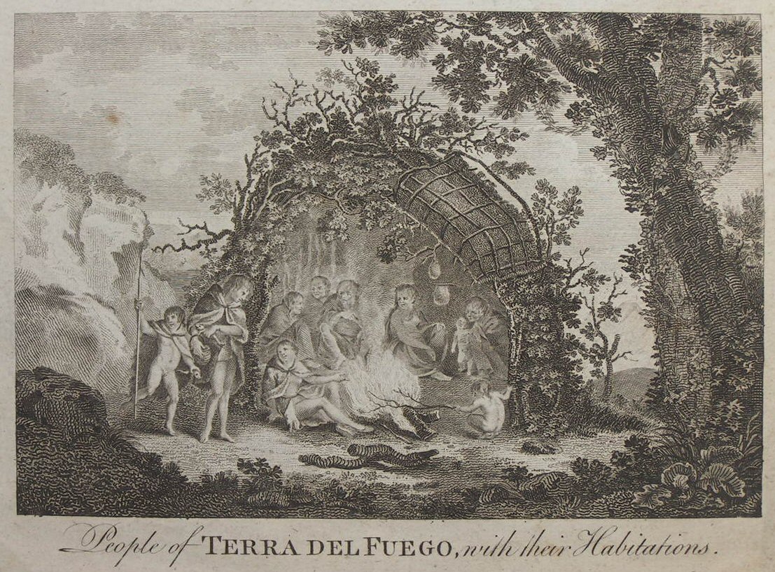 Print - People of Terra del Fuego, with their Habitations.